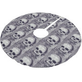 Schädel-Weihnachtsbaum-Rock Polyester Weihnachtsbaumdecke (Schrägansicht)