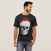 Schädel Weihnachtsmann, Weihnachtst-shirt T-Shirt (Vorne ganz)