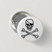 Schädel (weiß) button (Vorne & Hinten)