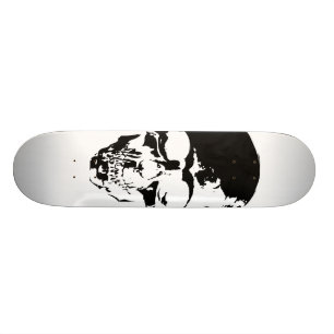 Schädel-Weiß Skateboard