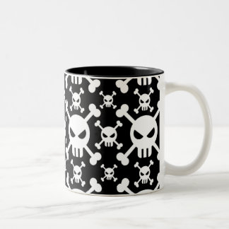 Schädel-Wiederholungs-Kaffee-Tasse Zweifarbige Tasse