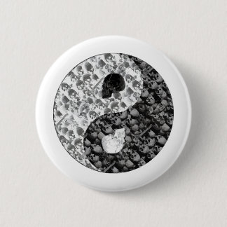 Schädel Yin Yang Button