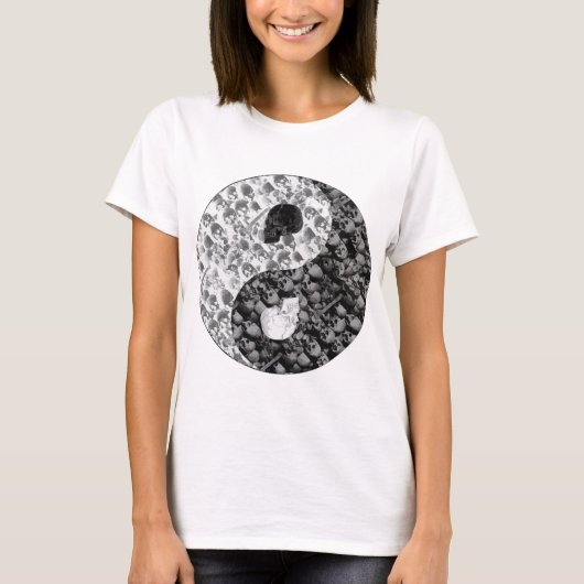 Schädel Yin Yang T-Shirt (Vorderseite)