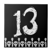 Schädel-Zahl-Fliese Fliese (Vorderseite)