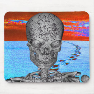 Schädel-Zeitreisender Mousepad