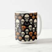 Schädel zu Halloween Kaffeetasse (VorderseiteRechts)