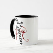 Schädel-Zuckerstange Tasse (Vorderseite Links)