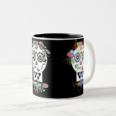Schädel Zweifarbige Tasse (VorderseiteRechts)