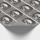 Schädelabbildung Geschenkpapier (Ecke)
