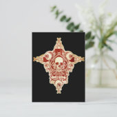 Schädelace der Pik Postkarte (Stehend Vorderseite)