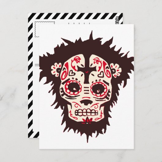 Schädelaffen Postkarte (Vorne/Hinten)