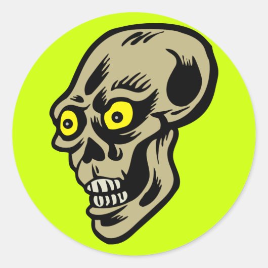 Schädelaugen Runder Aufkleber (Vorderseite)