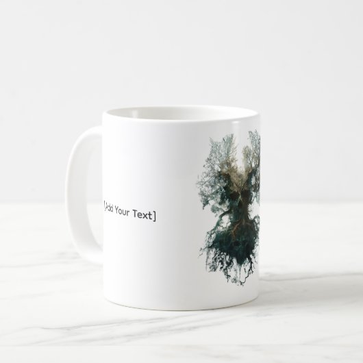 Schädelbaum Surreal Dunkle Natur Kaffeetasse (Vorderseite Links)