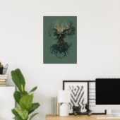 Schädelbaum Surreal Dunkle Natur Poster (Heimbüro)