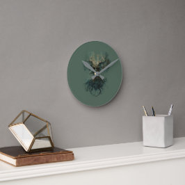 Schädelbaum Surreal Dunkle Natur Runde Wanduhr