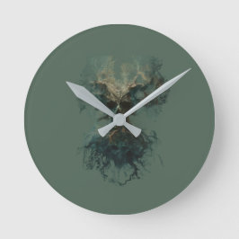 Schädelbaum Surreal Dunkle Natur Runde Wanduhr