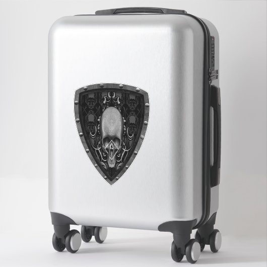 Schädelbläschen Aufkleber (Koffer)