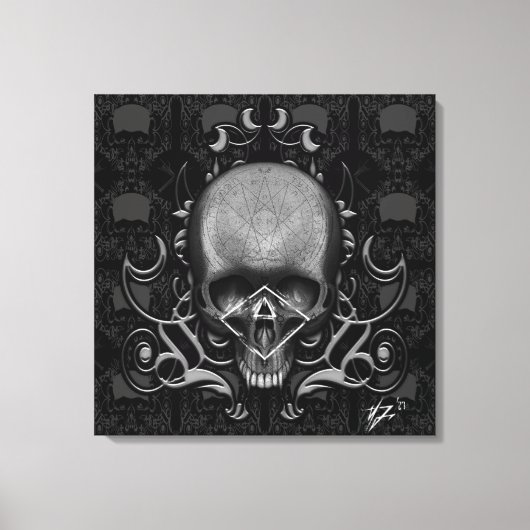 Schädelbläschen Leinwanddruck (Vorderseite)