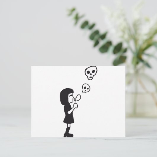 Schädelblasen Postkarte (Stehend Vorderseite)