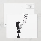 Schädelblasen Postkarte (Vorne/Hinten)