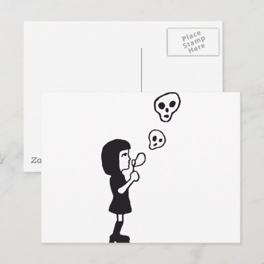 Schädelblasen Postkarte (Vorne/Hinten)