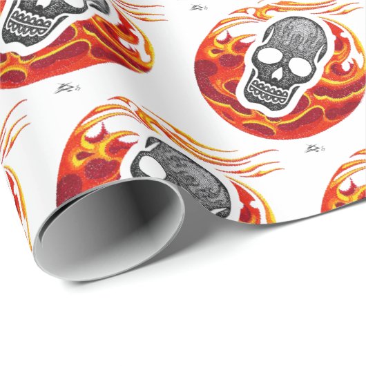 Schädelblaster Geschenkpapier (Rolleneckpunkt)