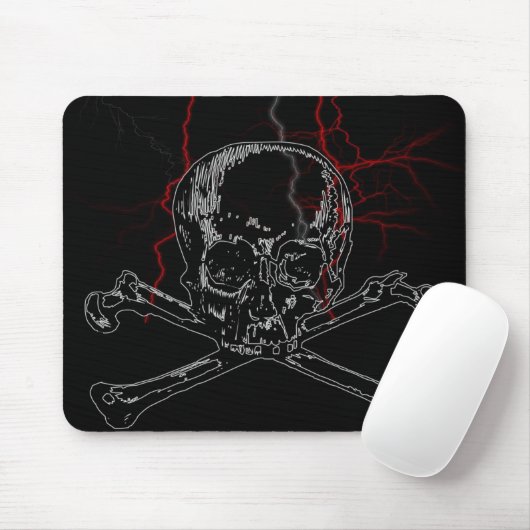 Schädelblitz Mousepad (Mit Mouse)