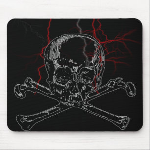 Schädelblitz Mousepad