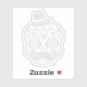 Schädelblume Aufkleber (Blatt)