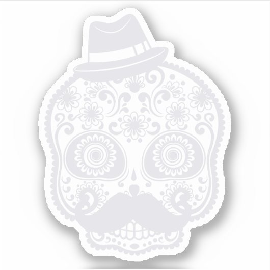 Schädelblume Aufkleber (Vorderseite)