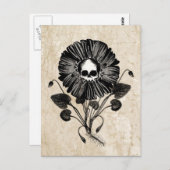 SchädelBlume Postkarte (Vorne/Hinten)