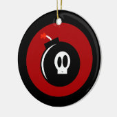 Schädelbombe Keramikornament (Links)