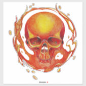 Schädelbrand Aufkleber (Blatt)