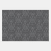 Schädelbrand-Damaskus in launischen Grautönen Geschenkpapier Set (Vorderseite)