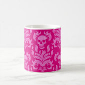 Schädelbrand-Damaskus in rosa Glitzer-Effekt Kaffeetasse (Mittel)