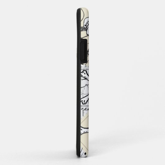 SchädelBriefmarke Case-Mate iPhone Hülle (Hinten/Rechts)