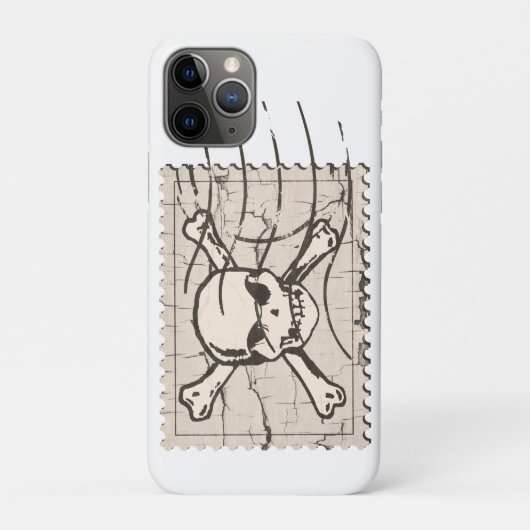 SchädelBriefmarke Case-Mate iPhone Hülle (Rückseite)