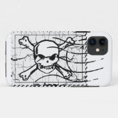 SchädelBriefmarke Case-Mate iPhone Hülle (Rückseite (Horizontal))