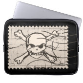 SchädelBriefmarke Laptopschutzhülle (Vorderseite)