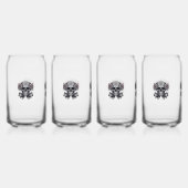 Schädelbrille Dosenglas (Vorderseite)