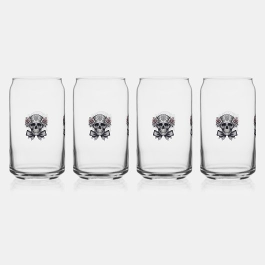 Schädelbrille Dosenglas (Vorderseite)