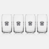 Schädelbrille Dosenglas (Links)