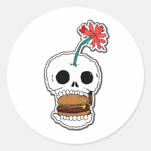 Schädelburger Runder Aufkleber (Vorderseite)