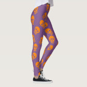 Schädelconfetti-Gamaschen orange/lila Leggings (Rechts)