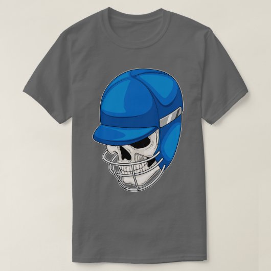 SchädelCricket Helm T-Shirt (Design vorne)