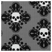 Schädeldamastmuster Stoff (Nahaufnahme)