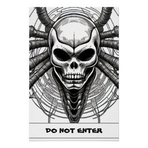 Schädeldesign Gothic-Kunstposter personalisiertes Poster