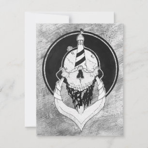 Schädeldesign Mitteilungskarte