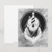 Schädeldesign Mitteilungskarte (Vorne/Hinten)