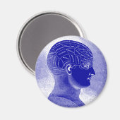Schädeldeuterkopf Magnet (Vorderseite/Rückseite)